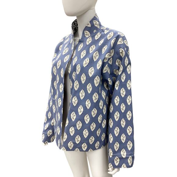 NWOT Artisan Jacket Women’s Size XL Reversible Flower Pattern Leaves Pattern - Picture 6 of 9